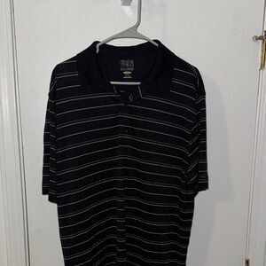 Greg Norman Collection Navy Striped Polo Shirt